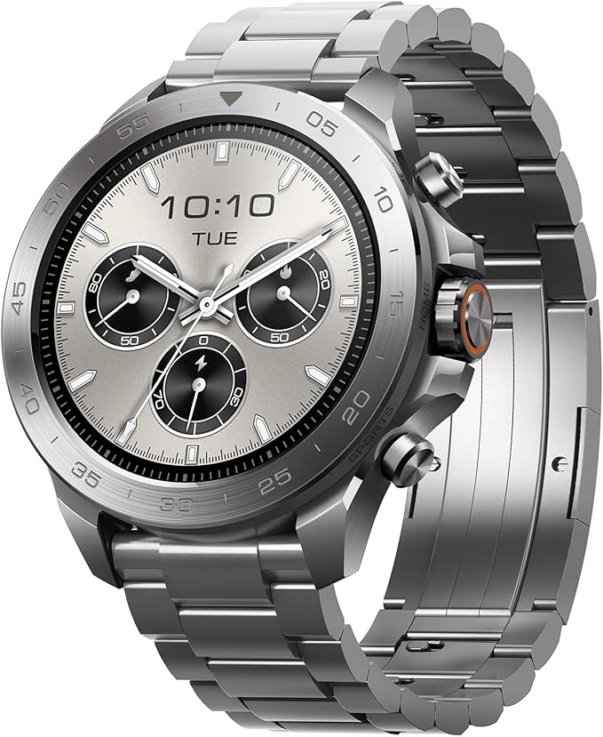 Mibro GS Explorer S Titanium Outdoor Adventure Smartwatch for Men, Dual-Band GPS with Offline Maps, Military-Grade, 20-Day Battery, 10 ATM Waterproof for Freediving, 150+ Sports Modes (Titanium Strap)