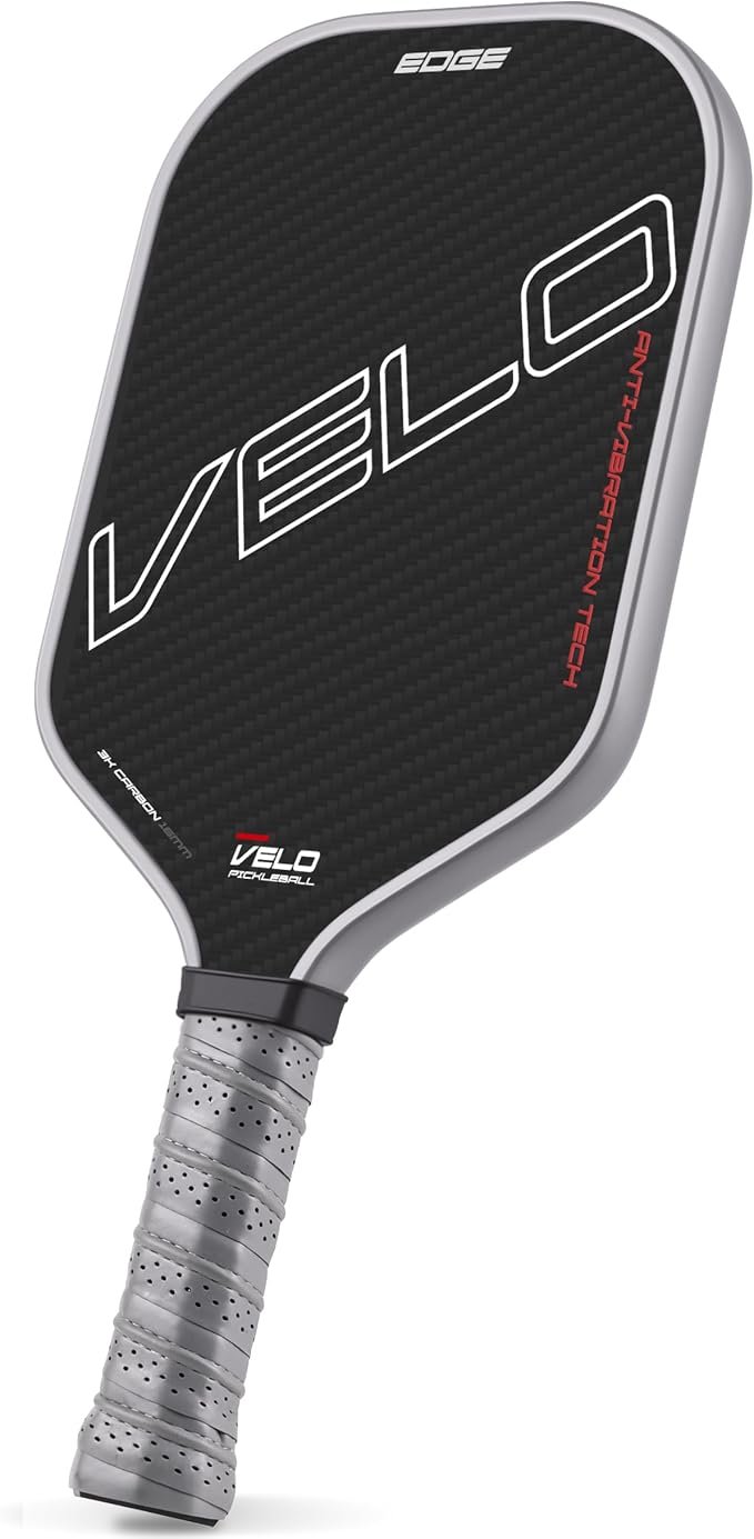 Pickleball Paddles, Professional 3K Carbon Fiber Pickleball Paddle w/Control & Spin, Dual Foam Injected Edge for Large Sweet Spot, 16mm Core, Non-Slip Long Handle, USAPA Approved