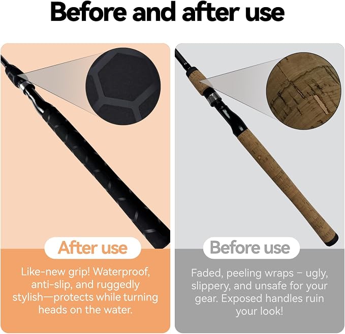 Hex Pattern Handle Heat Shrink for Fishing Rod, Table Tennis Paddle - Sleek, Multiple Colors (30mm Dia. x 1.6m Long, Brown)