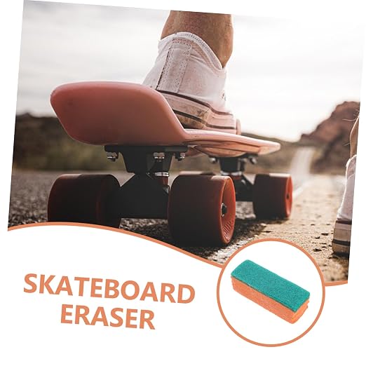 KESYOO 2pcs Skateboard Grip Tape Cleaner Rubber Eraser for Effortless Cleaning of Skateboards Tennis Rackets and Shoe Soles Compact and Portable Design