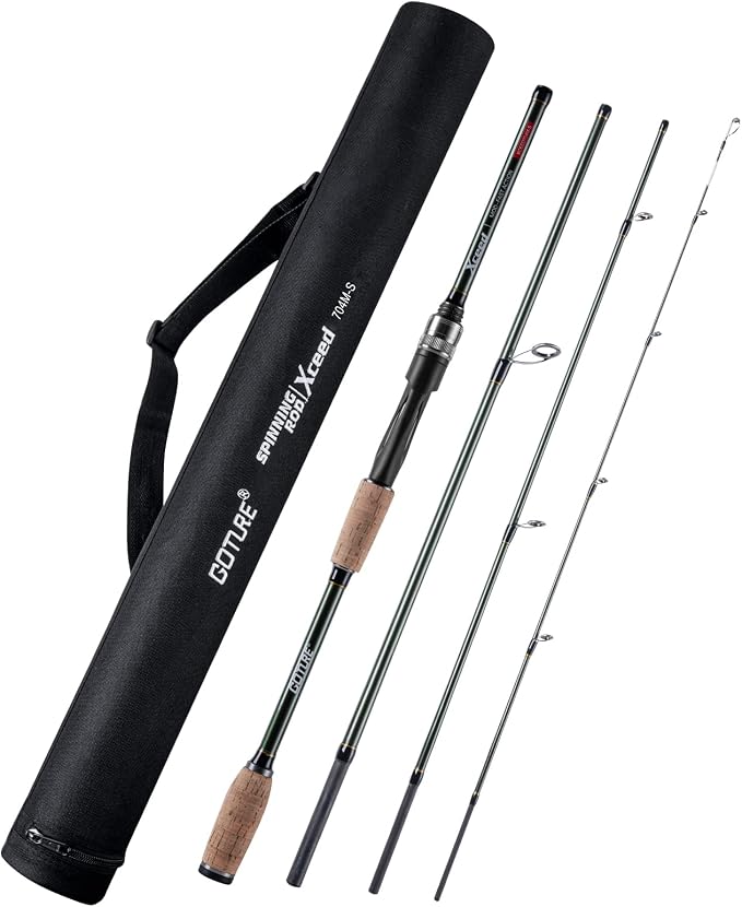 Goture 4-Piece Travel Carbon Fishing Rod M/MH Action 6.6-12ft Multi-Colors | Goture multi-spec travel fishing rods adopt upgraded high-grade carbon fiber blank with premium Fuji line guides