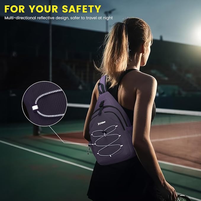 G4Free Pickleball Sling Bag for Women - Lightweight Crossbody Sports Bag