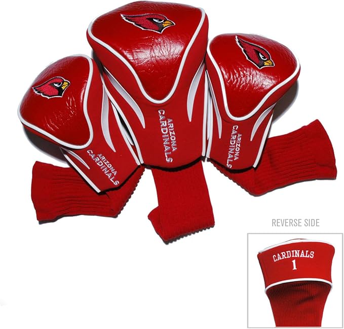 Team Golf NFL Cincinnati Bengals Contour Golf Club Headcovers (3 Count) Numbered 1, 3, & X, Fits Oversized Drivers, Utility, Rescue & Fairway Clubs, Velour Lined for Extra Club Protection
