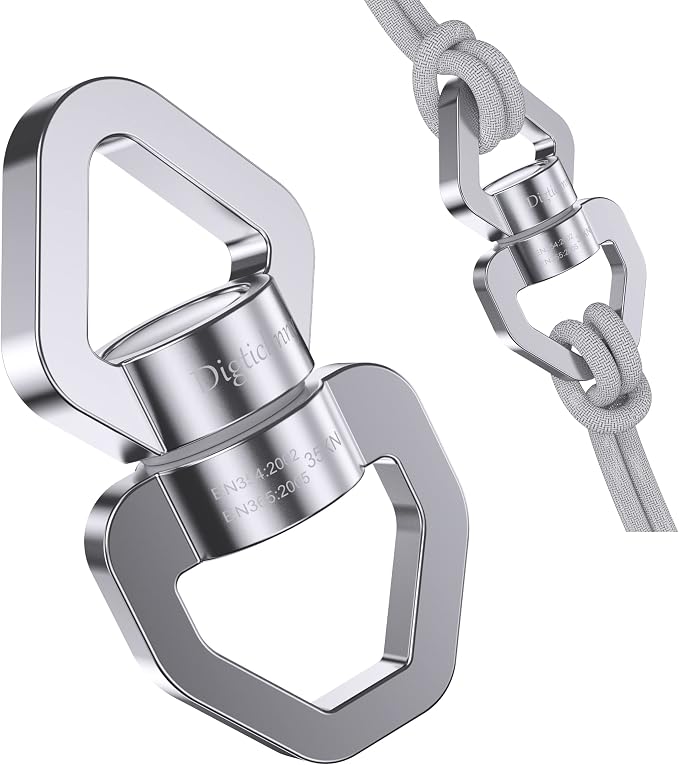 Swing Spinner, 35KN Safety Rotational Device, Aerial Dance Children's Swing, Hanging Hammock (Full Silver)