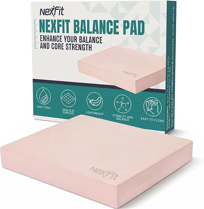 High-Density Balance Pad - Durable TPE Foam Balance Pad Physical Therapy, Foam Exercise Pad with Non-Slip Surface, Lightweight for Home & Gym Workouts, Core Strength & Balance Enhancement