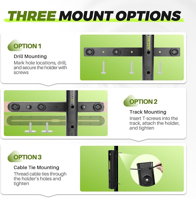 Hikeen Adjustable Fishing Rod Holder, 4 Tube Fishing Pole Holders Wall-Mounted Rod Rack for Boat Kayak Golf Cart Garage Crate Cooler Wagon RV