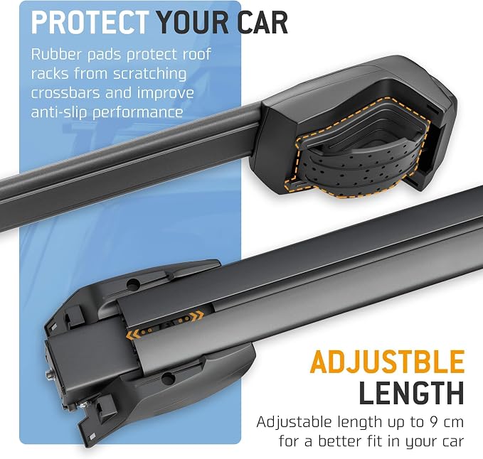 HYR Lockable Roof Rack Cross Bars Compatible with Subaru Crosstrek 2018-2023 & Impreza 2017-2023 with Raised Side Rails, Aluminum Heavy Duty Anti-Theft Roof Rails Crossbars Rooftop Cargo Bars