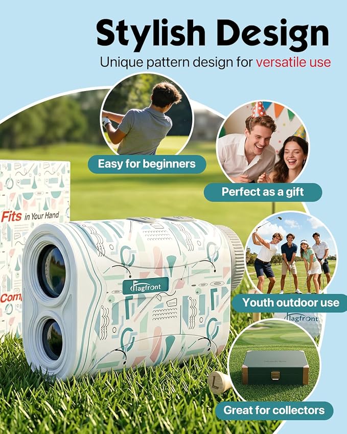 Range Finder Golf Rangefinder with Slope, 1200 Yards Golf Range Finder, 6X Magnification, Flag Locking Vibration, Must Accessories for Golfer
