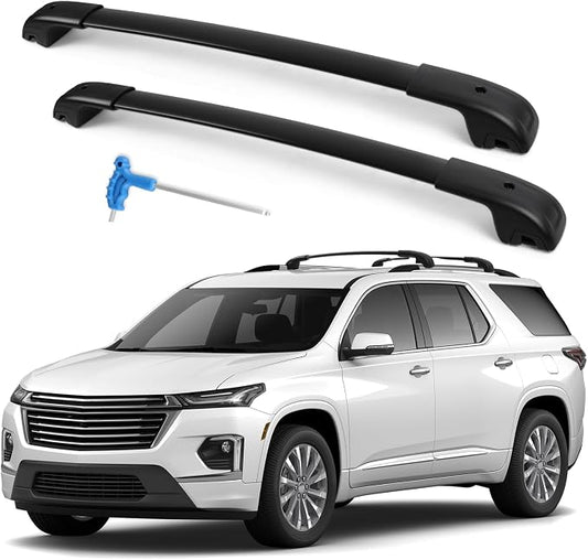 Roof Rack Cross Bars Compatible with Chevrolet Chevy Traverse 2022-2026, 300LBS Heavy Duty Adjustable Aluminum Cargo Bar for Rooftop Carrier, Cross Bars for Luggage, Kayak, Canoe, Bike, Snowboard