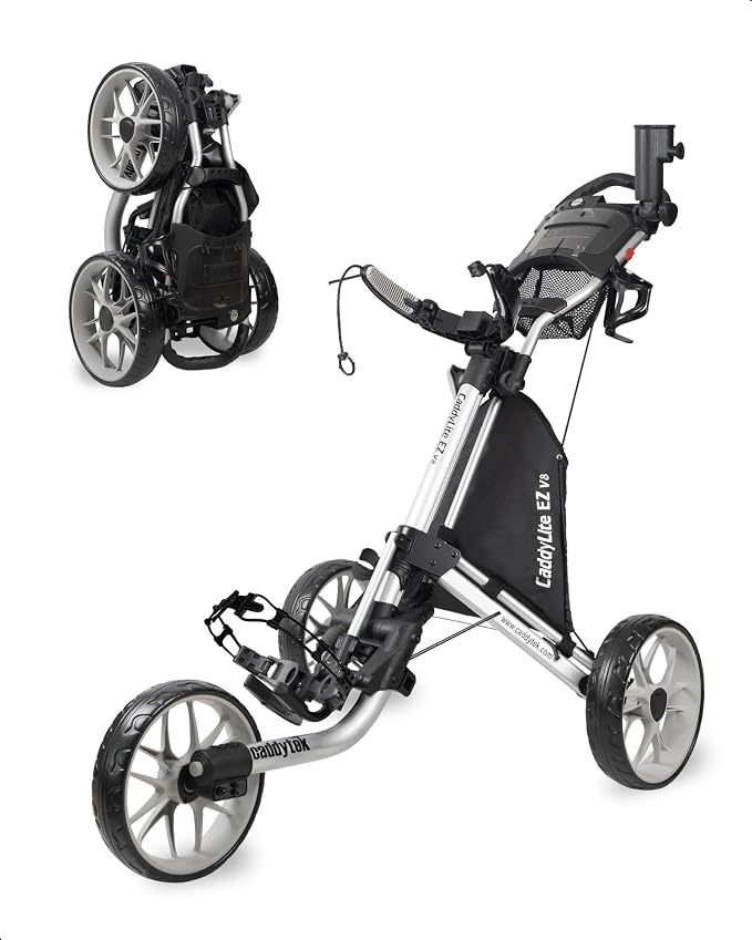 Caddytek Golf CaddyLite EZ Fold V8 3-Wheel Push Cart