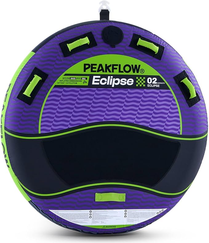 PEAKFLOW Towable Tube,Boat Tube,1-3 Person,Tubes for Boating,PVC Liner and Full Nylon Cover,Lake & Ocean Fun