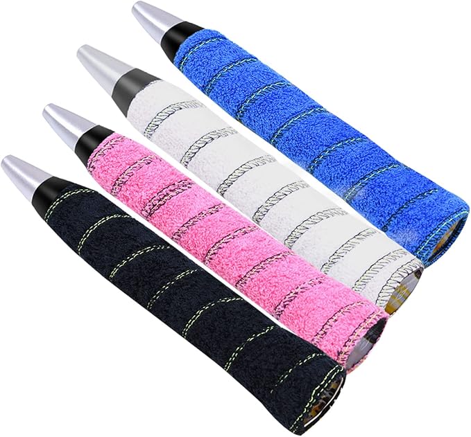 GLL Toweling Racket Overgrip, Super Absorbent Cotton Towel, Skid Resist Absorb Sweat Grip Tape, Handles Protection for Tennis Badminton Racquetball Squash Baseball