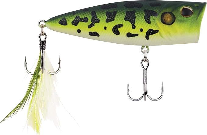 Berkley Choppo Topwater Fishing Lure, Ghost Bluegill, Size 105, Cupped Propeller Tail for Balance of Sound and Spray, Equipped with Sharp Fusion19TM Hook