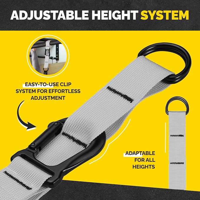 Pull Up Assistance Bands - 4 Heavy Duty Pull Up Bands with Adjustable Strap and Foot Rest - Stackable Pull Up Assist Band Set for Pull Up Bar - Resistance Bands for Pull Ups Chin Ups Strength Training