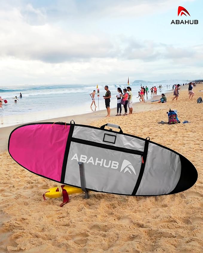 Abahub Premium Surfboard Travel Bag, Foam Padded Surf Board Cover, Shortboard Carrying Bags for Surfing, Outdoor, Airplane, Car, Truck,Size 6'0, 7'0, 7'6, 8'0, 8'6, 9'0, 9'6, 10'0