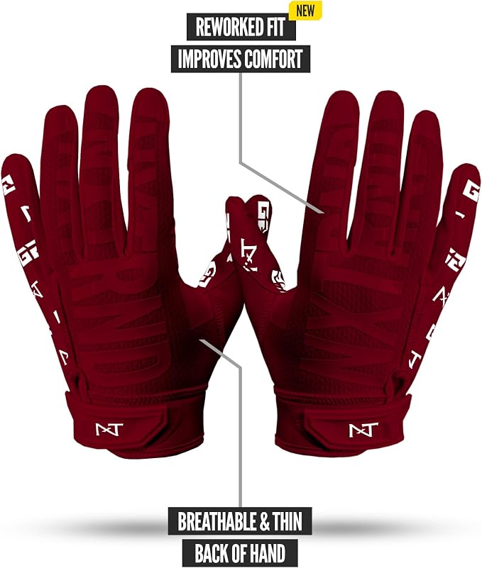 Nxtrnd G2 Pro Football Gloves, Men's Ultra Sticky Elite Receiver Gloves
