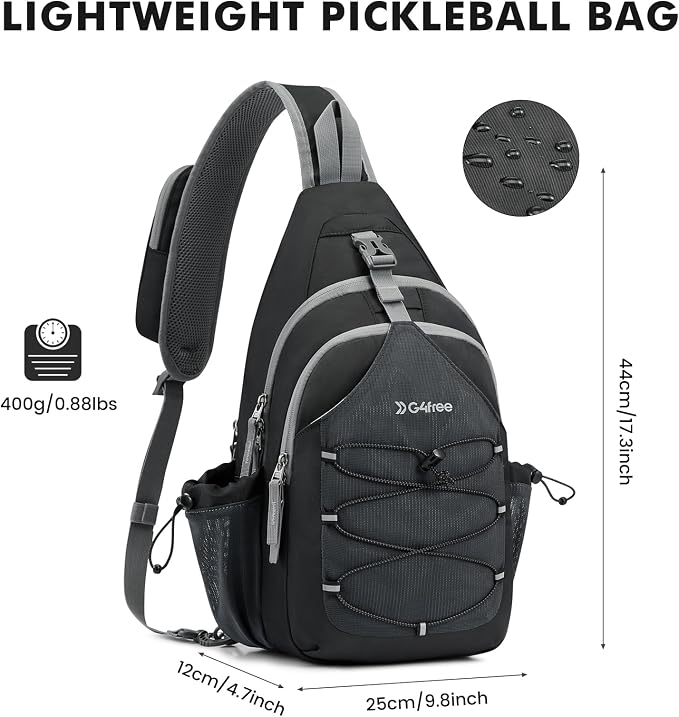 G4Free Pickleball Sling Bag for Women - Lightweight Crossbody Sports Bag