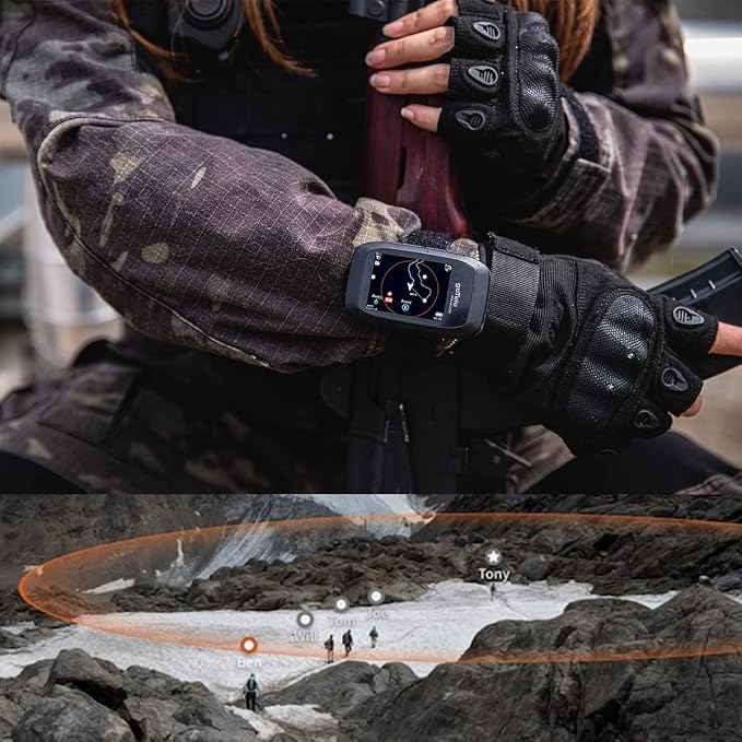 2 Packs GPS Handheld for Hiking Real Time Group Outdoor Exploring Tracking Communication Device Gotele Xquad 03 Off Grid Tracker No Network Required