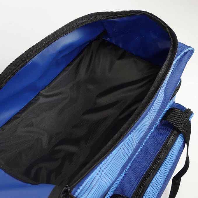 ELITE Deluxe 2 Ball Bowling Bag with 5" Smooth Wheels - Large Accessory Pocket, Shoe Compartment, 36" Extendable Handle