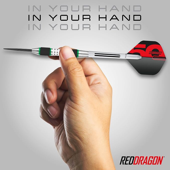 RED DRAGON Axis Professional Darts Set - 85% Tungsten Darts with Flights, Shafts & Wallet, Soft Tip 18g and Steel Tip 24g - 28g