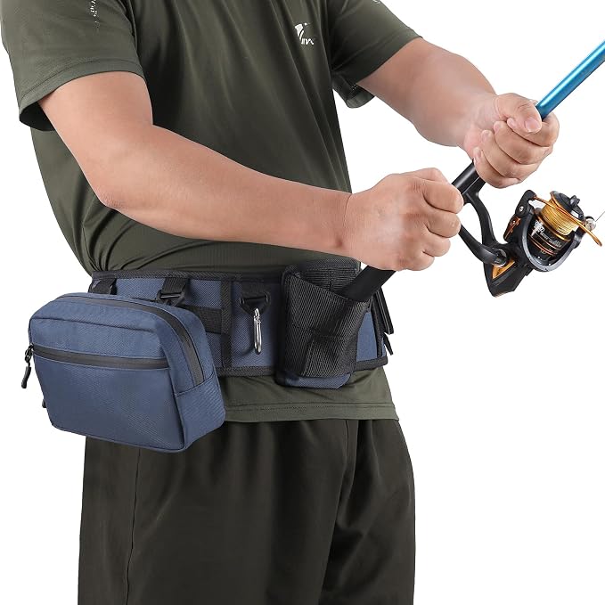 PELLOR Fishing Belt Rod Holder Adjustable Fishing Wading Belt