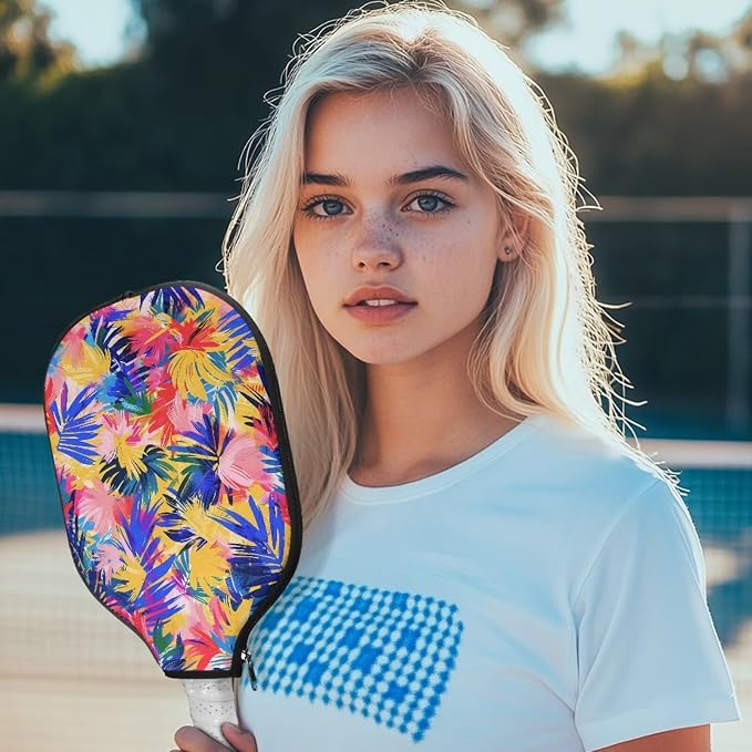 Pickleball Paddle Covers Only for Men and Women Zipper Closure Protection and Decoration