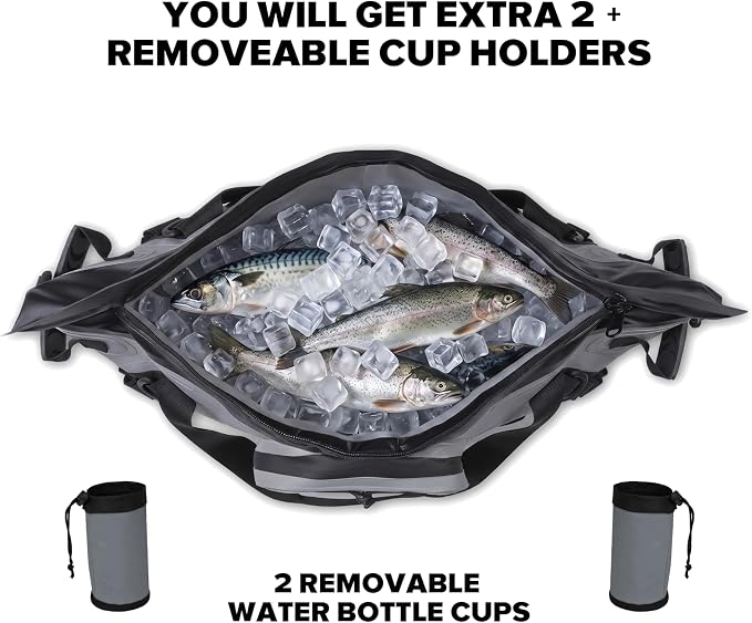MORXPLOR Insulated Fish Cooler Kill Bag with Flat Bottom-26x18 31x14 40x16 50x18 60x20 70x25 Inches Waterproof Fishing tackle Kill Cooler Bag