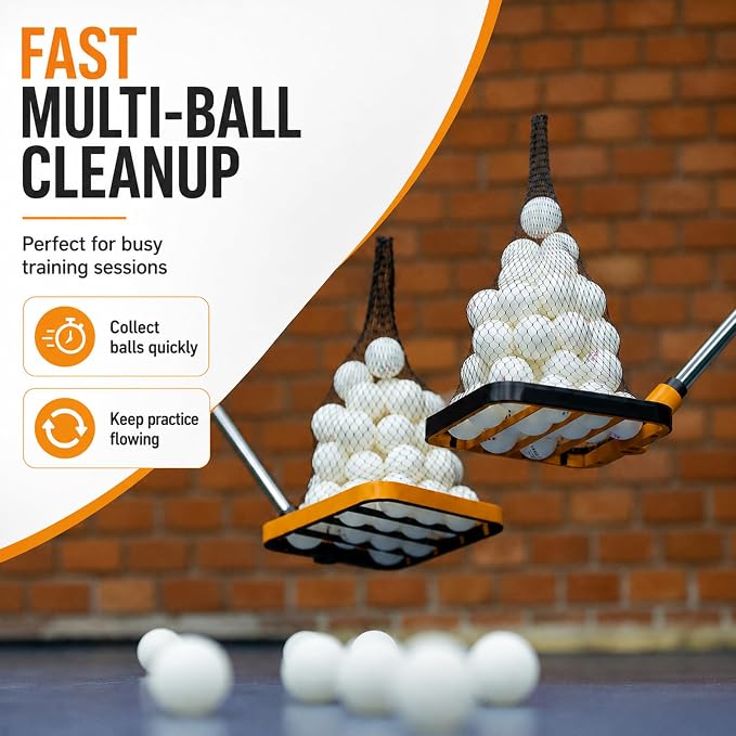 PICK 'N GO Table Tennis Ball Picker - Rapid and Efficient Ping Pong Retrieval Tool - Safe and Easy to Use Table Tennis Accessory for Players and Coaches