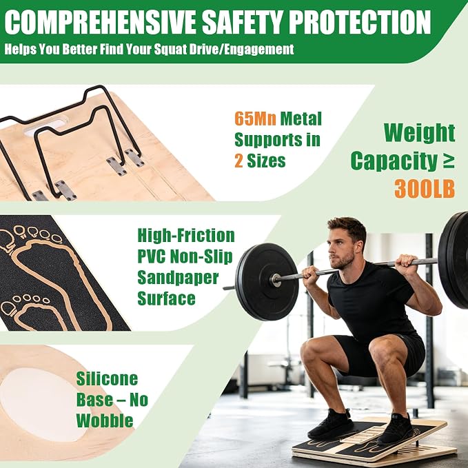 Wooden Slant Board for Exercise & 17.5" Wide Calf Stretch Board | Adjustable Incline Board with 12 Angles for Squats and Physical Therapy, Funny Balance Board with 3 Difficulty Maze Tracks