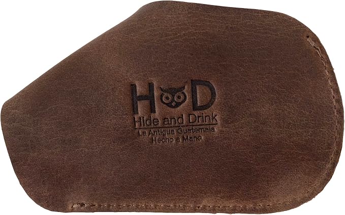 Hide & Drink, Golf Club Headcover Handmade from Full Grain Leather - Durable Iron Head Protector, Compact Accessory, Caddy, Suitable for Outdoor Use - Bourbon Brown