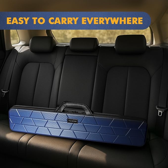 PEKREWS 1x1 Soft Cue Bag Blue & 4x4 Hard Pool Cue Case Blue Set