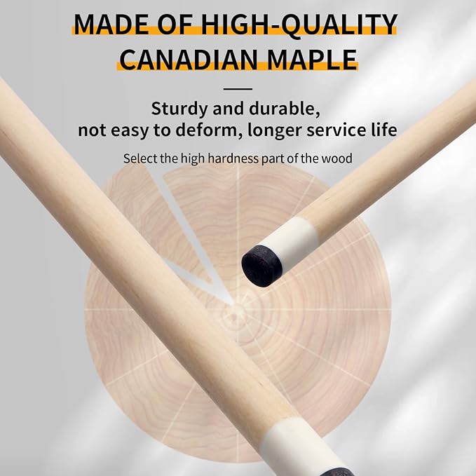 Kmise Pool Stick Set of - 58" Pool Cue Stick, Canadian Maple Professional Billiards Pool Cue, Pool Sticks for Adults, 18~21oz Multiple Colors