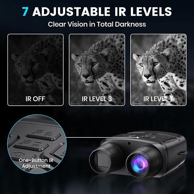 Night Vision Goggles for Adults, 4K Night Vision Binoculars with 5000mAh Rechargeable Battery and 32GB TF Card for Hunting, Wildlife Observation and Security