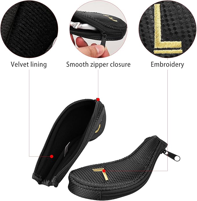 11pcs/Set Golf Club Sock Iron Head Covers Headcover with No. on Both Sides Suitable for Right and Left Handed Golfer Zipper Closure