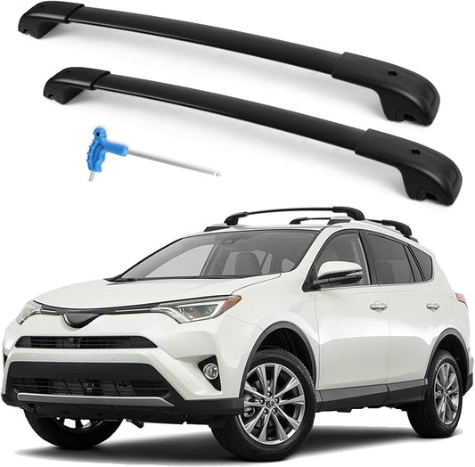 Roof Rack Cross Bars Compatible with Toyota Rav4 2013-2018, 300LBS Heavy Duty Adjustable Aluminum Cargo Bar for Rooftop Carrier, Cross Bars for Luggage, Kayak, Canoe, Bike, Snowboard