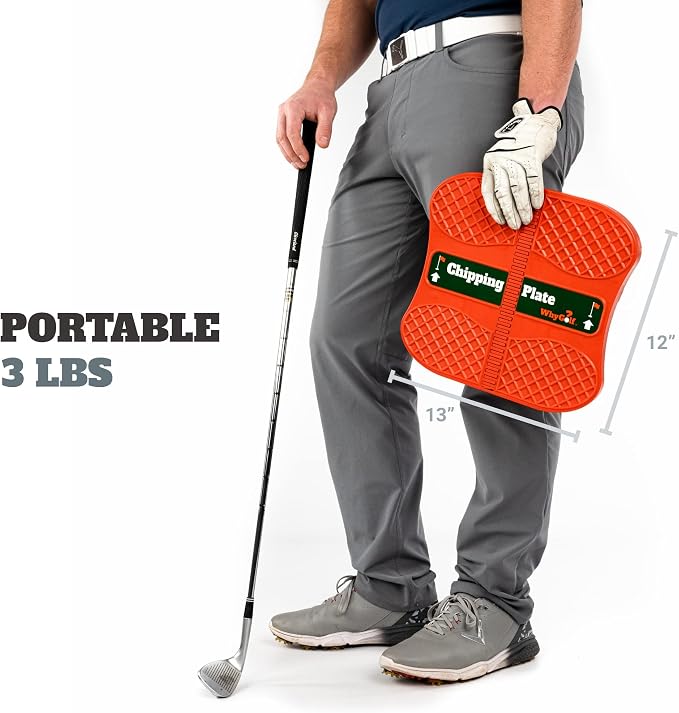 WHYGOLF Chipping Plate for Improved Chipping Technique - Weight Shift Balance Board, Golf Teaching & Golf Training Aid for Club Practice Equipment