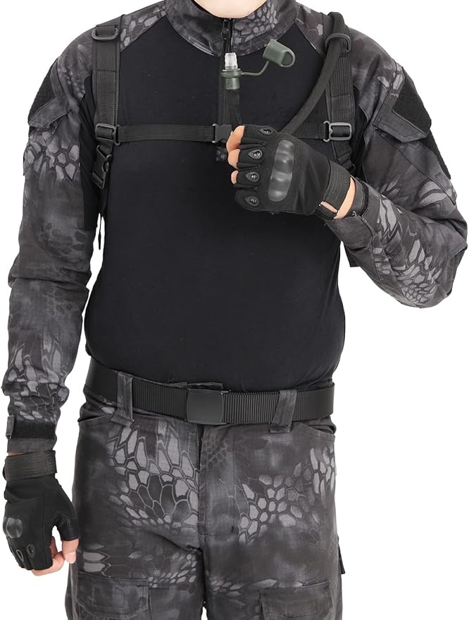 Running Hydration Vest Pack Tactical 3L Water Bladder Backpack Bag for Cycling Marathon Hiking Daypack Men & Women