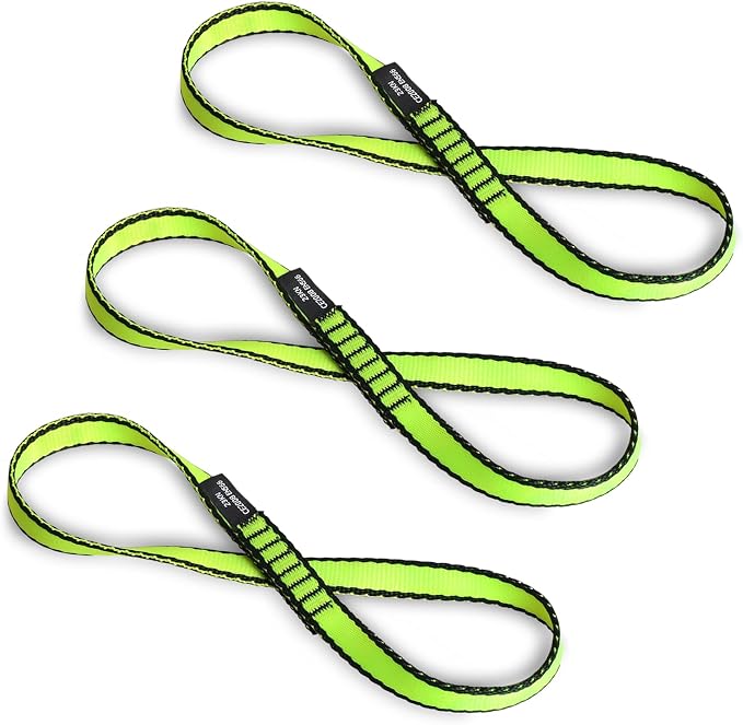 18MM Nylon Climbing Sling Runner - 23KN CE2008/EN566 Certified Outdoor Climbing Webbing for Rock Climbing, Rappelling, Mountaineering, Swing Gear, Outdoor Adventures & Emergency Anchoring