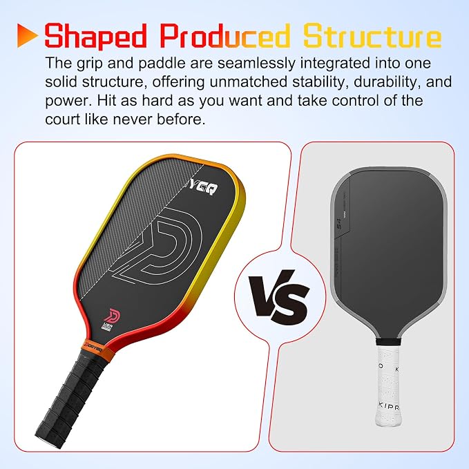DGYGQ Pickleball Paddles with Polypropylene Honeycomb Core, T700SC Power Carbon Fiber Pickleball Paddle, Increased Power for Ultimate Spin & Consistency