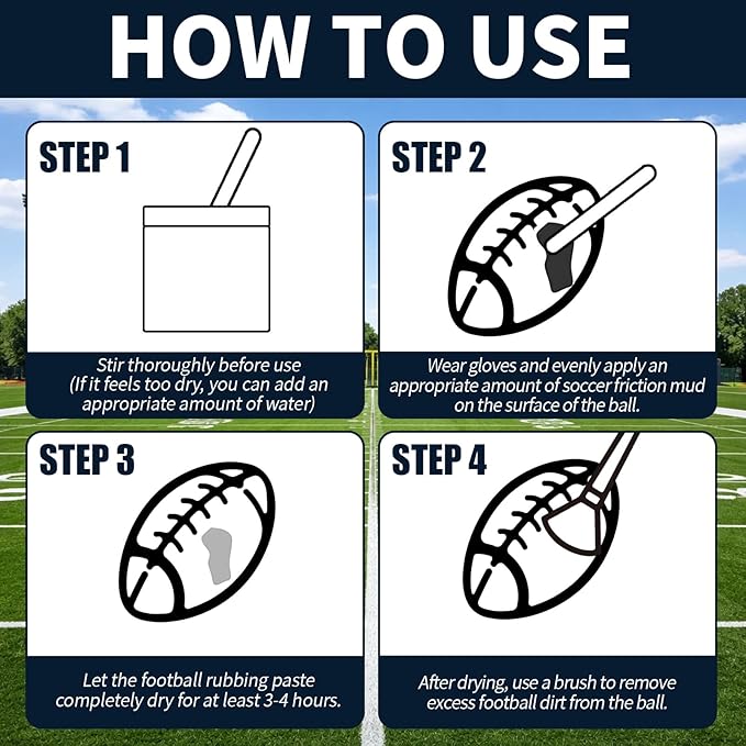 TBTFW 8oz Football Mud, Football Rubbing Mud, Increase Surface Friction and Improve Grip Control, Reduce Pitcher Errors
