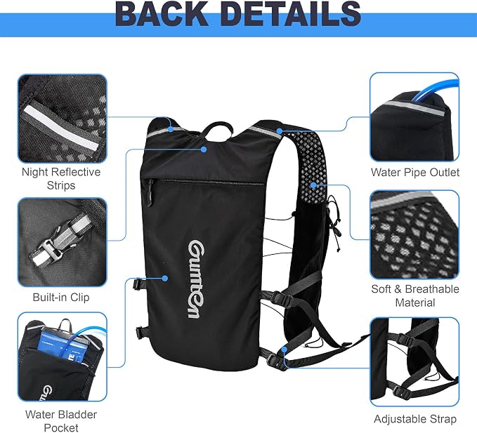 Running Vest with Adjustable Chest Straps for Women Men Hydration Vest for Marathon Jogging Hiking Cycling
