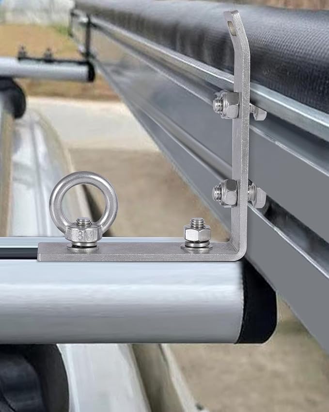 Load Stops Replacement T-Slot Truck Cross Bar, 304 Stainless Steel Roof Rack Brackets, Easy Install No Drilling, for Ladders, Kayaks, Skis, Pickup Truck & SUV Owners – 4 Pack