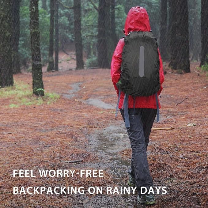 2 Pack Waterproof Rain Cover for Backpack,Backpack Rain Cover with Reflective Strip,Rucksack Rain Cover for Bicycling/Hiking/Anti-Dust/Anti-Theft/Camping/Traveling/Outdoor Activities