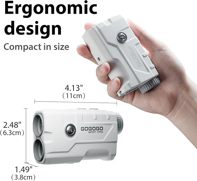 Gogogo Sport Vpro Golf Rangefinder 900 Yards Slope Laser Range Finder with Pinsensor & Flag-Lock, 6X Magnification, Pulse Tech