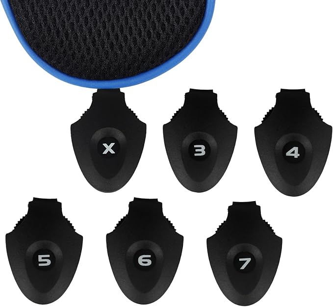Andux 2 Pack Long Neck Golf Hybrid Club Head Covers Dial No. Tag CTMT-01 | Mesh Breathable material | all the Same Size | Coloured Piping | Pull-On Closure