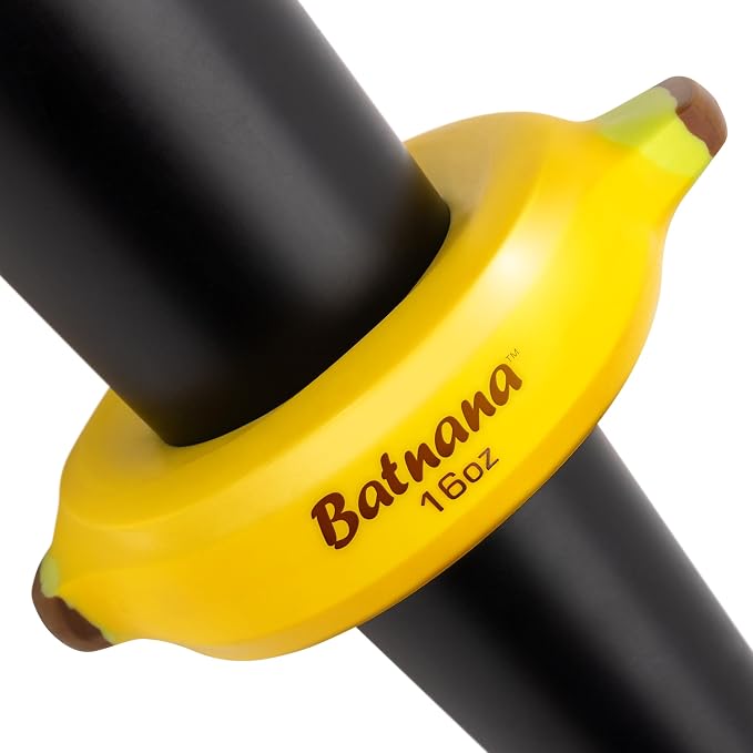 GoSports Original Batnana Baseball and Softball Bat Weight – 16 oz Baseball Drip Bat Donut for Youth and Adult