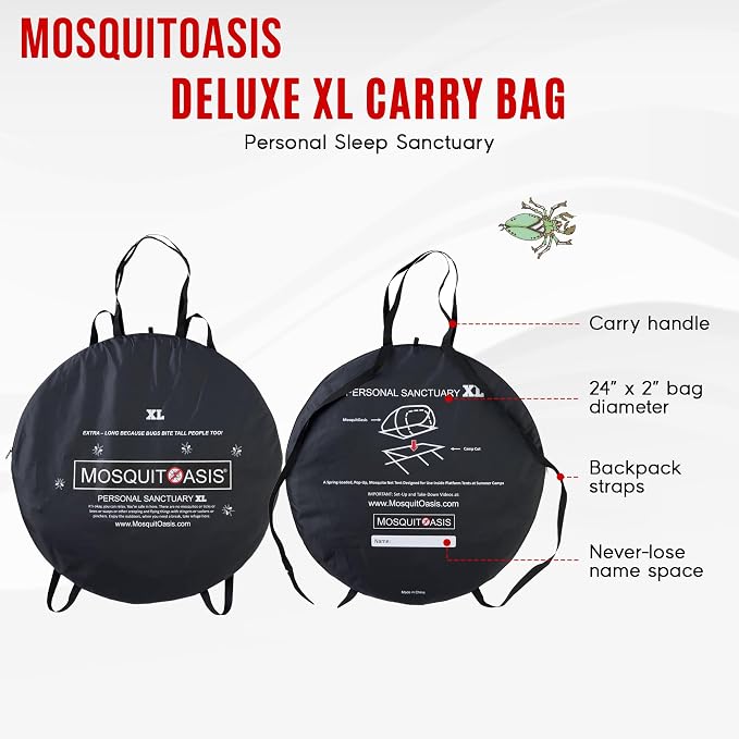 Bigger, but just as Cool MosquitOasis XL Pop-Up Mosquito Net Tent for Summer Camps and Camping 80 inches Long