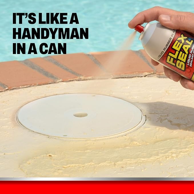 Flex Seal, 14 oz, Almond, Stop Leaks Instantly, Waterproof Rubber Spray On Sealant Coating, Perfect for Gutters, Wood, RV, Campers, Roof Repair, Skylights, Windows, and More