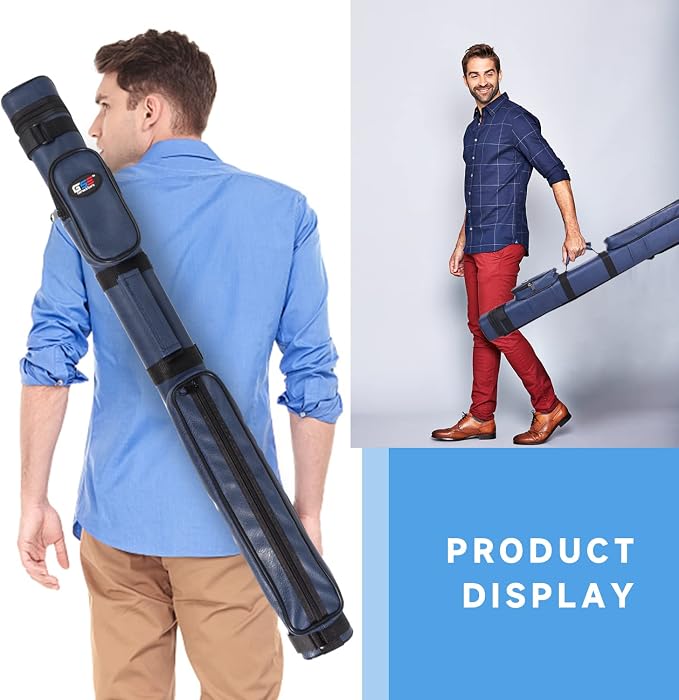 GSE Games & Sports Expert 2x2 Deluxe Hard Billiard Pool Cue Stick Carrying Case, Billiard Cue Case, Billiards Accessories (Several Colors Available)