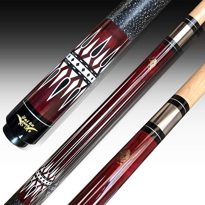 Tai ba cues Pool cue Stick, 13mm Multilayer Leather Tip, 58", Linen Wrap, Hardwood Canadian Maple Professional Billiard Pool Cue Stick 19-21 Oz (Selectable)